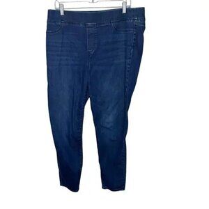 Talbots Flawless Pull-On Jeggings Women’s 16 Blue Stretch Denim Skinny Pants